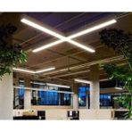 x Linear Ledli 100 x 100 cm Modern LED Sarkıt Siyah 5x8 Kasa Naturel Beyaz 4000K Işık Rengi Ev Ofi - Ahşap