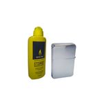 X-Lite Atomic Brushed Metal Benzinli Çakmak Clipper Benzin Seti, Gri