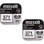 x Maxell 371 SR920SW Gümüş Oksit 0 Mercury Saat Pilleri, 2 Adet