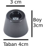 X-Perk Masa Sandalye Koltuk Kanepe Kitaplık Ünite Ayak Yükseltici Plastik Konik Ayak Boy 3 cm Çap 3-4 cm
