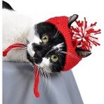 X-Perk Örme Kedi Şapkası Ponponlu Yılbaşı Şapkası