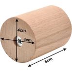 X-Perk - Oval Masa Sandalye Ünite Kanepe Mobilya Koltuk Ayak Yükseltici Açık Kahve 6'l Set Boy 5 cm Çap 4 cm - Boyasız