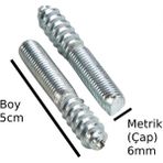 X-Perk Saplama Ahşap Ağaç Vidası Ahşap Vida Montaj Vidası Trifon Vida Metrik 6 mm Çap 6 mm Boy 5 cm 2 Adet