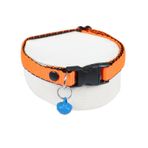 X-Perk Zilli Kedi Köpek Tasması Boyun Tasma Neon Turuncu
