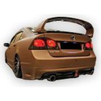 X Power Tuning Honda Civic Fd6 (2006-2011) Uyumlu Mugen Rr Sağ Sol Çıkış Arka Tampon Eki Plastik