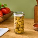 x Refika Boyunsuz Baklava Desen Kavanoz 500 Ml - Şeffaf - 1 Adet