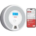 X-Sense Akıllı Duman Dedektörü Karbonmonoksit Dedektörü Kombinasyonu, Değiştirilebilir Pil, Wi-Fi Duman ve Karbonmonoksit Dedektörü, Gerçek Zamanlı Uygulama Bildirimleri, SC07-WX, 1'li Paket
