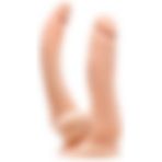 X-Sense Özel Çift Başlı Gerçekçi Ten Dokuda Vantuzlu Titreşimli Kumandalı Realistik Dildo