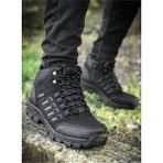 X-Step Kışlık Trekking Bot Deri Malzemeden Siyah Renk Soğuğa Dayanıklı Kauçuk Tabanlı
