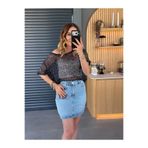 X-Young Pullu Payetli Bluz LACİVERT