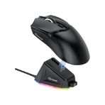 X2 Kablosuz 3 Modlu 24.000dpı Oyuncu Mouse Paw3311 Sensör Şarj Istasyon Tape Ve Skatez Diğer siyah