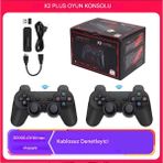 X2 Plus Game Stick, Retro Atari, 4K Hd Video Oyun Konsolu, 3D Retro Oyun, Dahili 30000 Oyun, 40 Farklı Simülatör