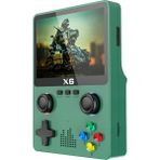 X6 Taşınabilir El Oyun Konsolu IPS Retro Oyun Konsolu 10000 Oyun 11 Simülatör Video Oyunları 3.5 - Yeşil