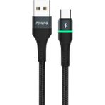 X79 66W USB To Type-C LED Işıklı Şarj ve Kablosu Ip Örgülü