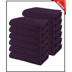 Xamantha 12 Adet Büyük Boy Mikrofiber 50 x 90 cm , Fitness Havlusu , Spor Havlusu , Kuaför Havlusu - Mor