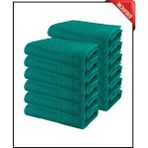 Xamantha 12 Adet Büyük Boy Mikrofiber 50 x 90 cm , Fitness Havlusu , Spor Havlusu , Kuaför Havlusu - Turkuaz