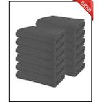 Xamantha 12 Adet Büyük Boy Pamuklu 50 x 90 cm , Fitness Havlusu , Spor Havlusu , Kuaför Havlusu - Gri