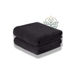 XAMANTHA 2 Adet, Fitness Havlusu , Spor Havlusu, Antreman Havlusu, Siyah Havlu, %100 Pamuk Havlu