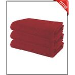 Xamantha 3 Adet Büyük Boy Pamuklu 50 x 90 cm , Fitness Havlusu , Spor Havlusu , Kuaför Havlusu - Kırmızı