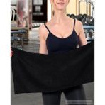Xamantha 30 x 85 cm Fitness Havlusu, Spor Havlusu, Sporcu Havlusu, Antreman Havlusu, Gym Havlusu - Siyah