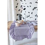Xamantha 40 x 125 cm Vintage Fırfırlı Keten Pamuklu Amerikan Runneri,amerikan Servis - 40 x 125 cm - Lacivert - Mavi