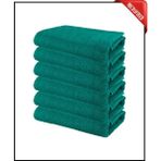 Xamantha 6 Adet Büyük Boy Mikrofiber 50 x 90 cm , Fitness Havlusu , Spor Havlusu , Kuaför Havlusu - Turkuaz