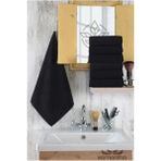 Xamantha 6'lı Mikrofiber El Yüz Kuaför Spor Havlusu Leke ve Saç Boyası Tutmayan 50 x 90 cm - Siyah