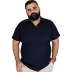 Xanimal Büyük Beden Erkek T-Shirt Polo Yaka Cepsiz Spor 3xl 4xl 5xl 6xl 7xl - XXXL - Lacivert