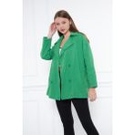 Xanthe Kadın Benetton Yeşili Oversize Jean Ceket - M