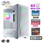 Xaser Astra X620 Ryzen 7 7700X 32Gb Ddr5 Ram 1Tb M.2 Nvme Ssd 16Gb Rx9060 Xt Sıvı Soğutmalı Oyuncu Tavsiye Sistem