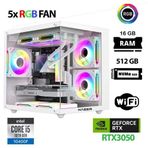Xaser Cube X140 İ5 10400F 16Gb Ram 512Gb M.2 Nvme Ssd 6Gb Rtx3050 Beyaz Masaüstü Oyuncu Bilgisayarı