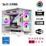 Xaser Cube X160 I5 12400F 16GB Ram 512GB M.2 Nvme SSD 8gb RX580 Beyaz Oyuncu Tavsiye Sistem