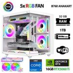 Xaser Cube X240 İ7 14700F 32Gb Ddr5 Ram 1Tb M.2 Nvme Ssd 16Gb Rtx5060 Ti Sıvı Soğutmalı Masaüstü Oyuncu Bilgisayarı