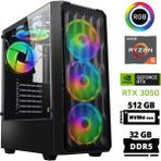 Xaser Delux X67 Ryzen 5 7600 32GB Ddr5 Ram 512GB M.2 Nvme SSD 6gb RTX3050 Masaüstü Oyuncu Bilgisayarı