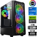 Xaser Delux X80 I7 14700F 16GB Ddr5 Ram 1tb M.2 Nvme SSD 12GB RTX3060 Masaüstü Oyuncu Bilgisayarı