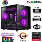 Xaser Eco X90 Ryzen 7 5700X 16GB Ram 512GB M.2 Nvme SSD 16GB RX9060 Xt Sıvı Soğutmalı Hazır Oyuncu Sistemi - Siyah - Yok