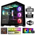 Xaser Lexus X50 Ryzen 5 7500F 32GB Ddr5 Ram 2tb M.2 Nvme SSD 12GB RTX5070 Sıvı Soğutmalı Oyuncu Bilgisayarı