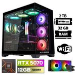 Xaser Lexus X50 Ryzen 5 7500F 32Gb Ddr5 Ram 2Tb M.2 Nvme Ssd 12Gb Rtx5070 Sıvı Soğutmalı Oyuncu Tavsiye Sistem