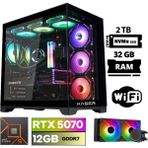 Xaser Lexus X60 Ryzen 5 7600 32GB Ddr5 Ram 2tb M.2 Nvme SSD 12GB RTX5070 Sıvı Soğutmalı Oyuncu Hazır Sistem