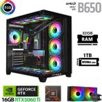 Xaser Lexus X660 Ryzen 5 8400F 32GB Ram 1tb M.2 Nvme SSD 16GB RTX5060 Ti Sıvı Soğutmalı Oyuncu Hazır Sistem - Siyah - Yok