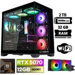 Xaser Lexus X70 Ryzen 7 7700 32GB Ddr5 Ram 2tb M.2 Nvme SSD 12GB RTX5070 Sıvı Soğutmalı Oyuncu Bilgisayarı