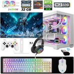 Xaser Moon X10 Ryzen 7 5700X 32GB Ram 1tb M.2 Nvme SSD 8gb RTX5060 Sıvı Soğutmalı 24,5" 240Hz Oyuncu Tavsiye Sistem - Beyaz - 24.5 inç