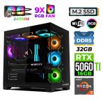 Xaser Nova X150 Ryzen 5 7600 32Gb Ddr5 Ram 1Tb M.2 Nvme Ssd 16Gb Rtx5060 Ti Sıvı Soğutmalı Oyuncu Tavsiye Sistem