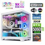 Xaser Nova X160 Ryzen 5 7600 32Gb Ddr5 Ram 1Tb M.2 Nvme Ssd 16Gb Rtx5060 Ti Sıvı Soğutmalı Oyuncu Tavsiye Sistem