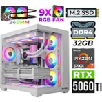 Xaser Nova X70 Ryzen 7 5700X 32Gb Ram 2Tb M.2 Nvme Ssd 16Gb Rtx5060 Ti Sıvı Soğutmalı Oyuncu Tavsiye Sistem