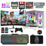 Xaser River X60 Ryzen 5 5500 16Gb Ram 512Gb M.2 Nvme Ssd 8Gb Rx580 23.8" 180Hz Oyuncu Tavsiye Sistem