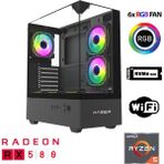 Xaser XSR1111 Ryzen 5 5600 32GB Ram 1tb M.2 Nvme SSD 8gb RX580 Oyun Hazır Sistem - Siyah - Yok