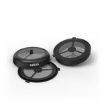 Xavax Kalıcı ped 2'li set (Philips Senseo ve özdeş kahve poşeti makineleri için, kahve tozu için ped filtresi, gevşek çay, tekrar doldurulabilir, bulaşık makinesinde yıkanabilir kahve filtresi) siyah
