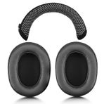 XBERSTAR WH-1000XM5 Earpads Kulak Pedleri Yastık Kılıfı kafa bandı Earpads Yedek SONY WH-1000XM5 kafa bandı ile uyumlu (Earpads+siyah beyaz kafa bandı)