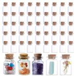 Xbessc 50 adet 5 ml mini şişe, doldurmak için küçük cam şişeler, mantarlı cam şişeler, küçük mantar şişeler, deney tüpü, dilek şişesi, su geçirmez şişe, kendin yap düğün dekorasyonu, baharat